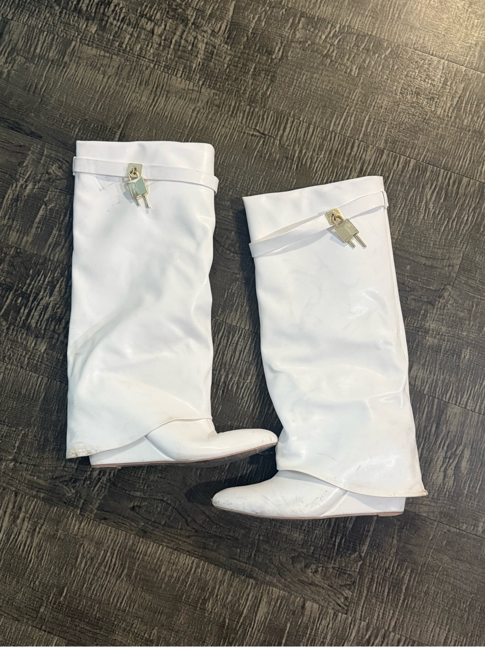 White Women's Knee-High Fashion Boots